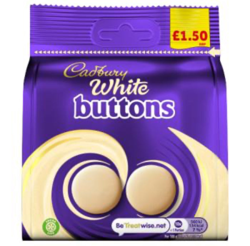 Cadbury Buttons Chocolat Blanc 85 g