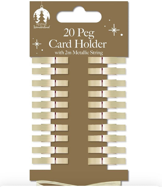 PORTE-CARTES DE NOËL À 20 PINCES