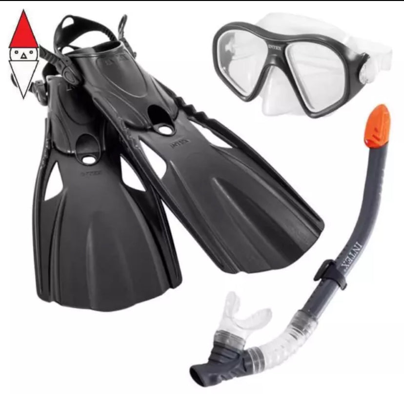 ACCESSOIRE DE SPORT INTEX (GONFLABLE) AVEC MASQUE, EMBOUCHURE ET PALMES EUR