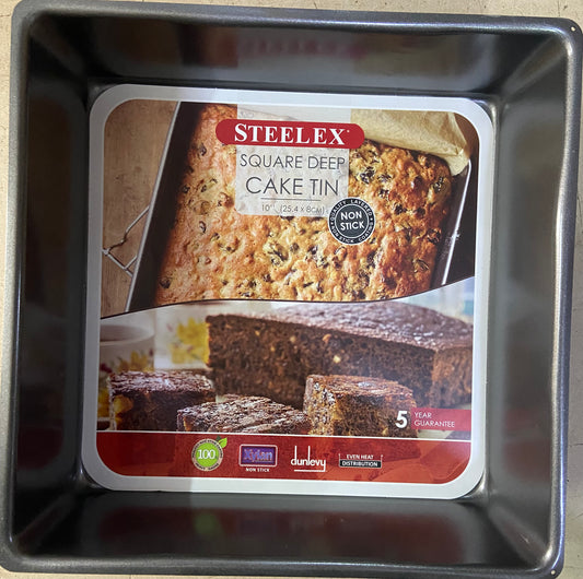 Moule à gâteau profond carré antiadhésif Steelex 25,4 cm