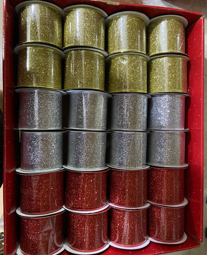 Bobine de ruban en tissu de Noël en présentoir de comptoir