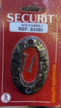 ANTIQUE DOOR FURNITURE 75mm NUMERAL NO.0 BLACK