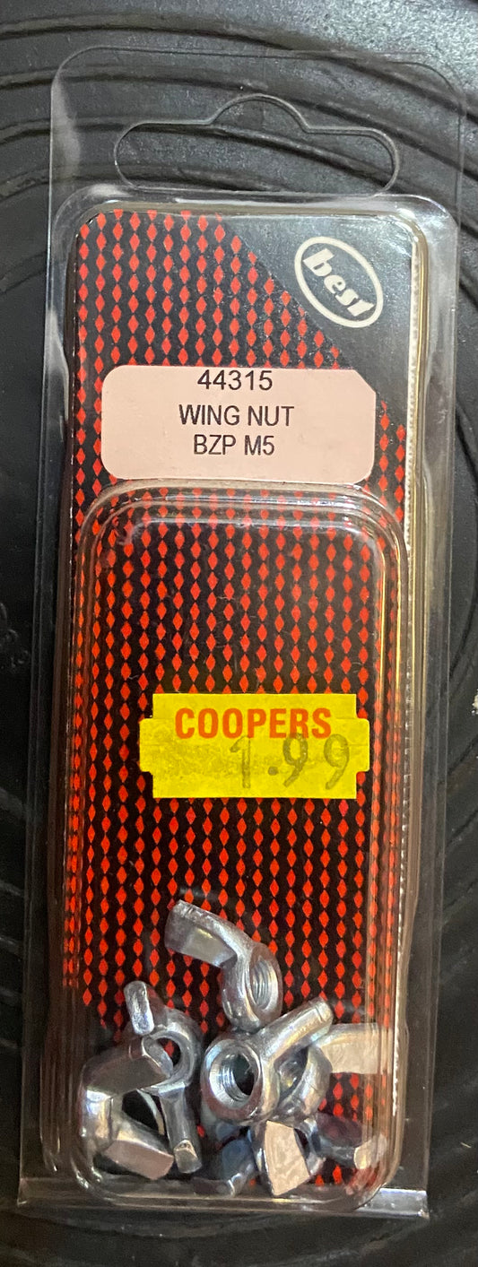 Wing nuts BZP M5