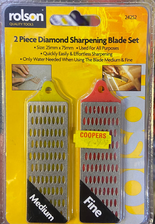 ROLSON ENSEMBLE DE 2 LAMES D'AFFÛTAGE DIAMANTÉES