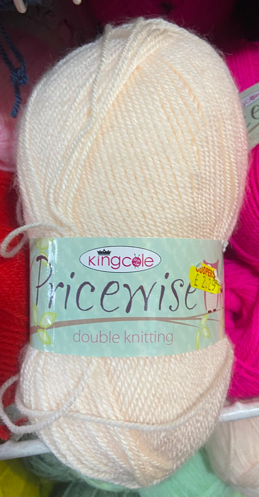 KING COLE PRICEWISE BLUSH 100g WOOL