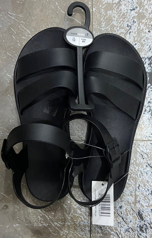 LADIES STRAPPY SANDAL (BLACK) 47/12