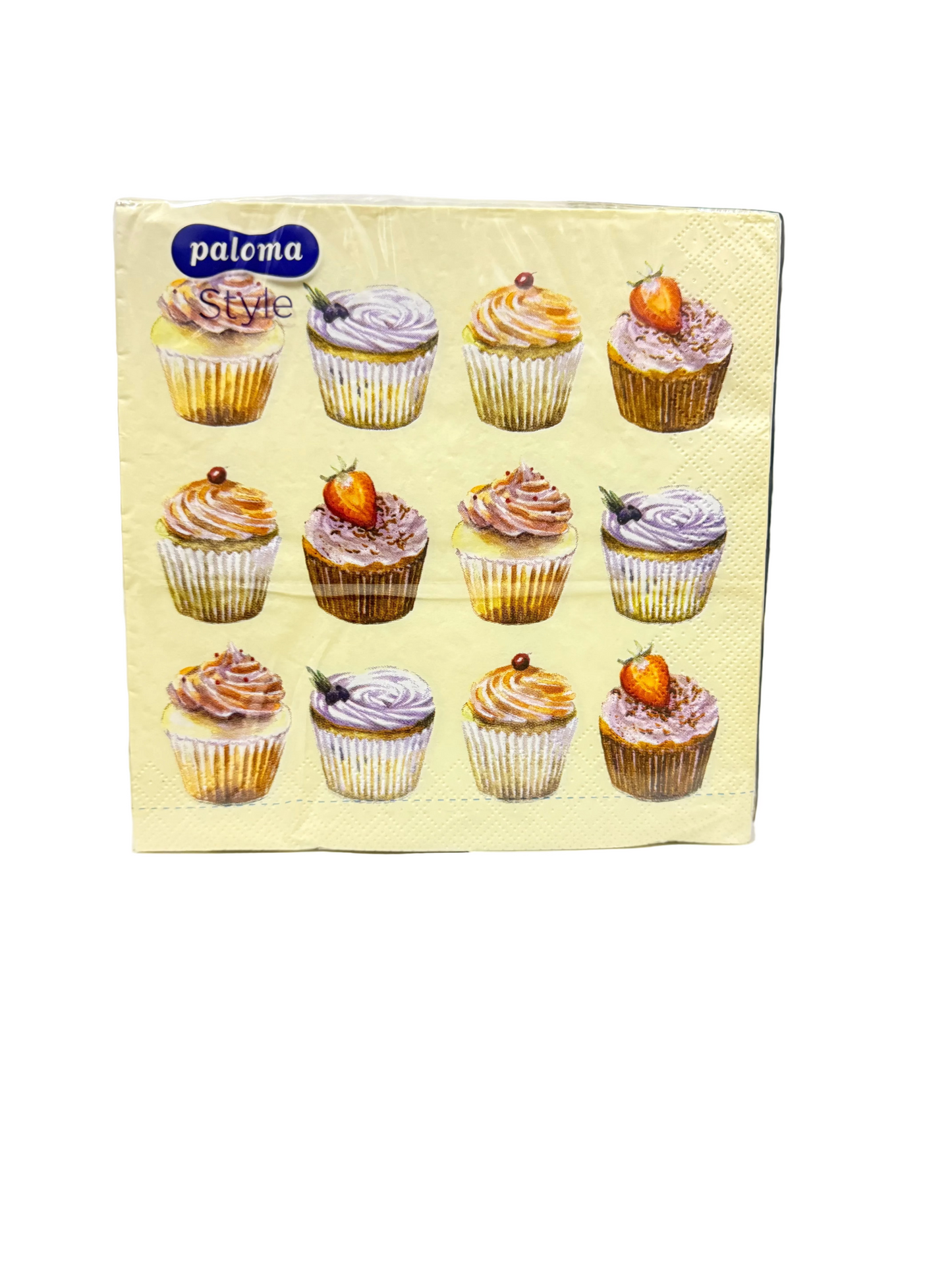 20pk 3ply 33x33cm CUP CAKES PALOMA NAPKIN