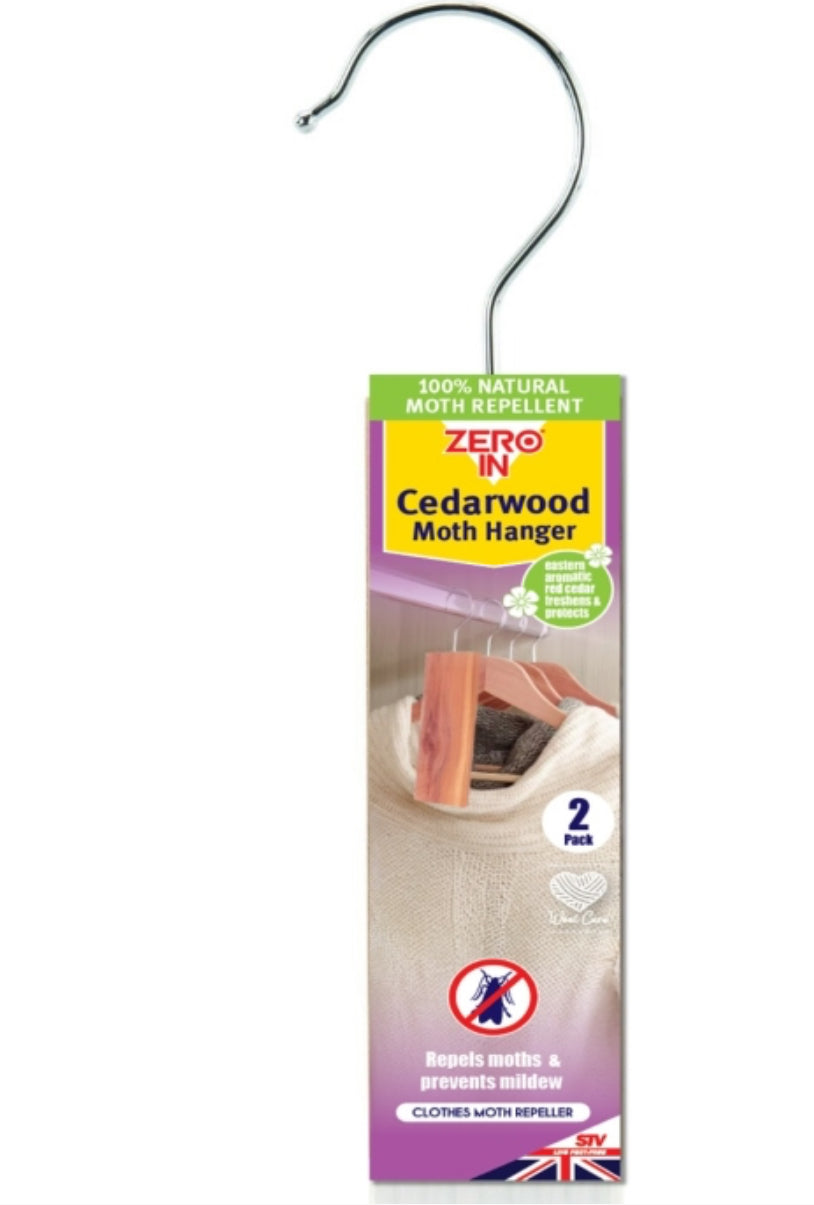 Répulsif anti-mites en cèdre Zero In - Lot de 2 cintres