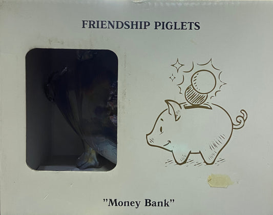 Tirelire « MONNEY BANK » COCHONS AMIS ROUGE