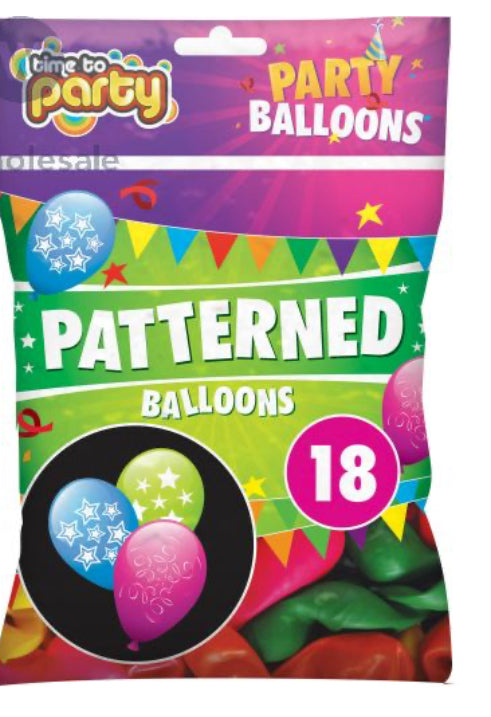 PARTY PATTERNED BALLOONS