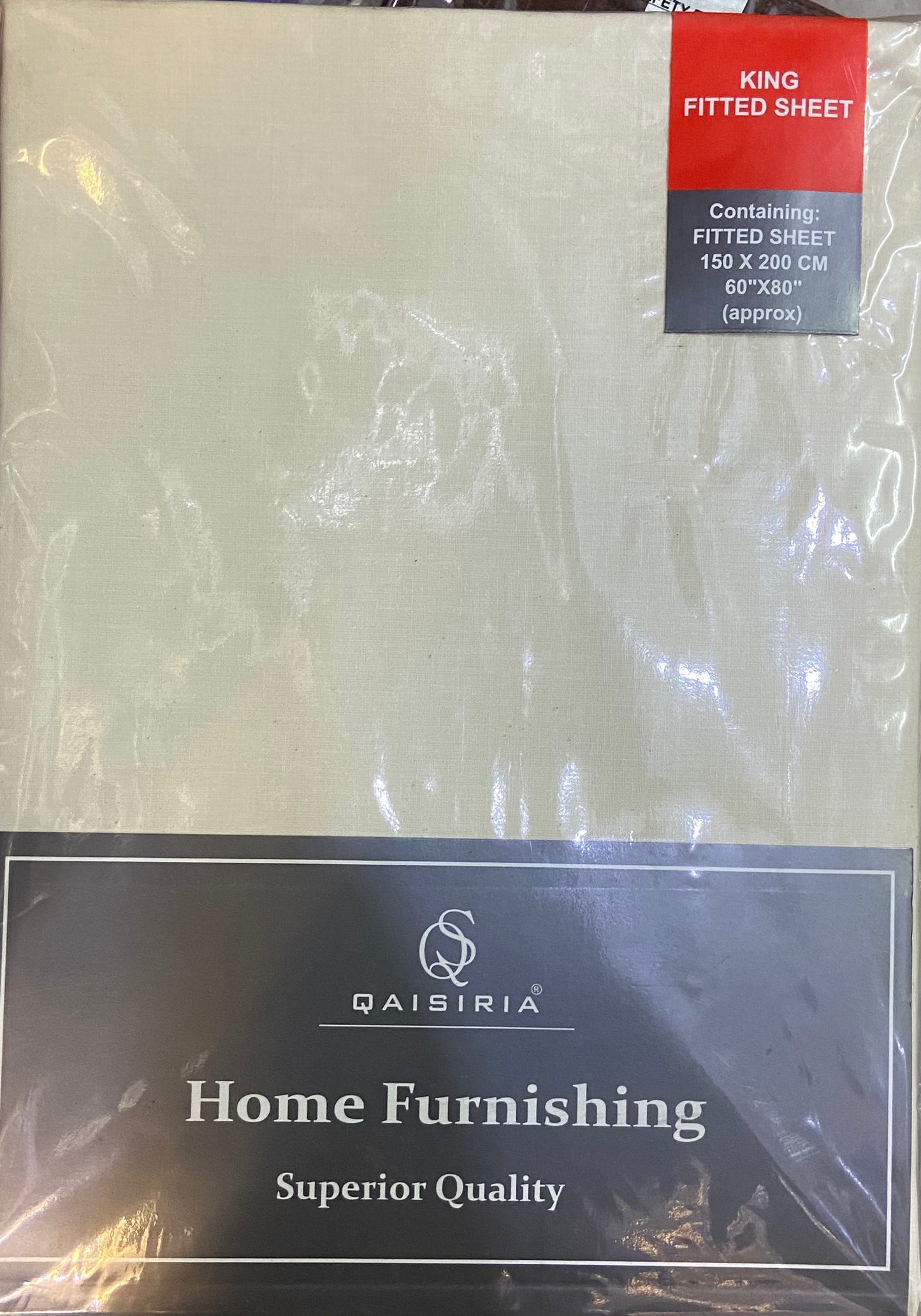DRAP-HOUSSE TAILLE KING QAISIRIA CRÈME