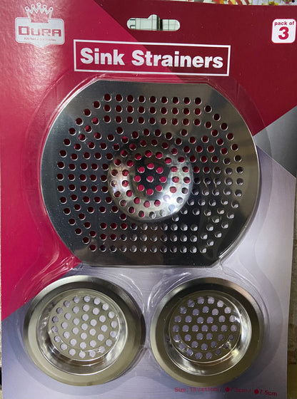 DURA SINK STRAINERS PACK OF 3