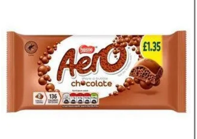 Aero Milk Chocolate Sharing Bar 90g PMP £1.35