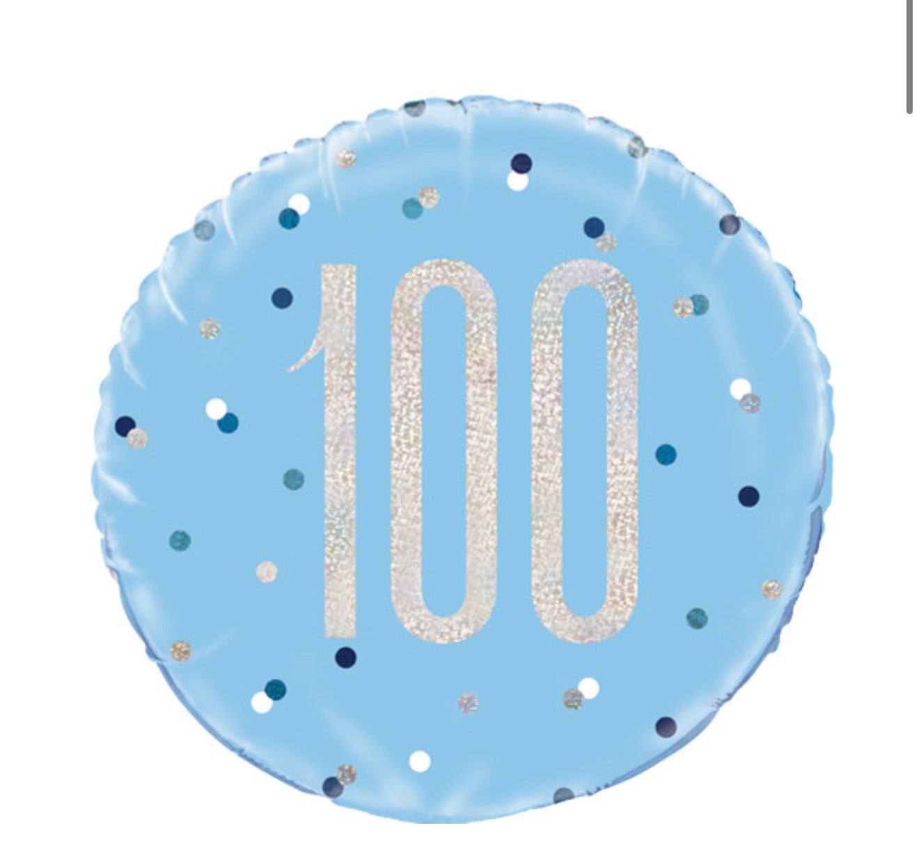 18in GLITZ BLUE 100 FOIL BALLOON