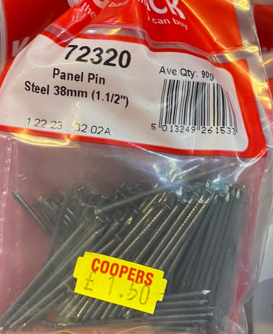 STARPACK PANEL PIN STEEL 38MM