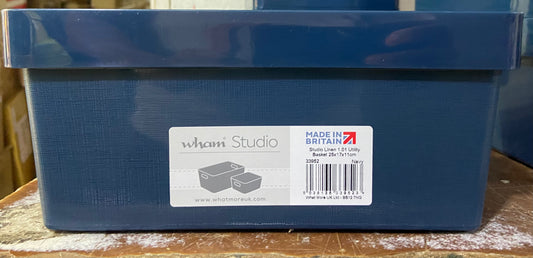 STUDIO LINEN 1.01 PANIER UTILITAIRE 25x17x11cm BLEU MARINE