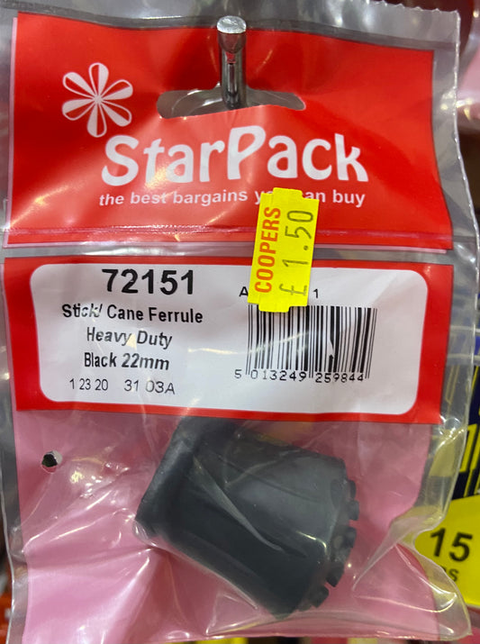 EMBOUT BÂTON STARPACK NOIR 22MM