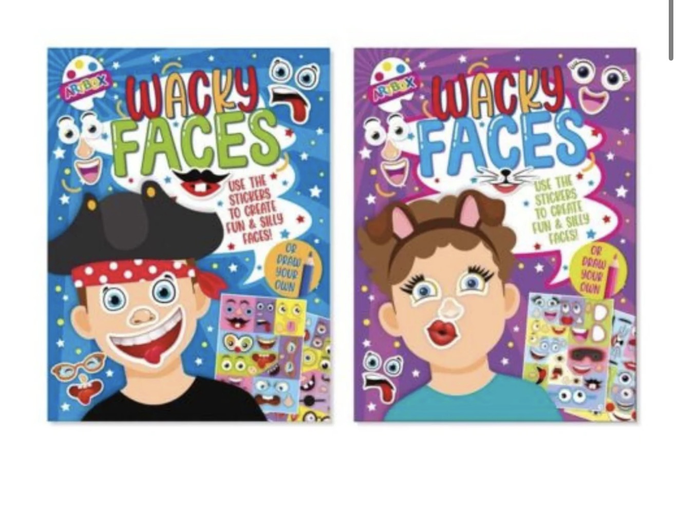 Wacky Faces Sticker Book