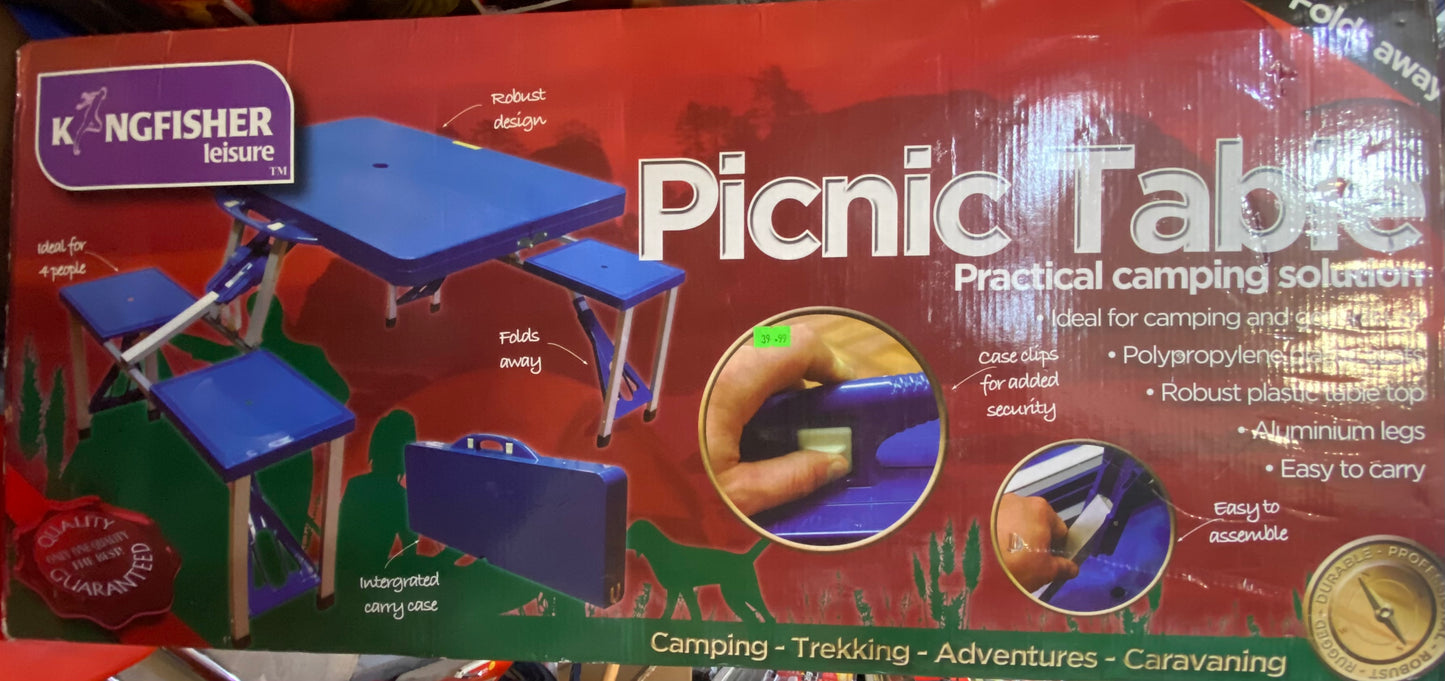 TABLE DE PIQUE-NIQUE KINGFISHER SOLUTION PRATIQUE POUR LE CAMPING