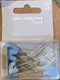 KING COLE BABY SAFETY PINS 5pcs