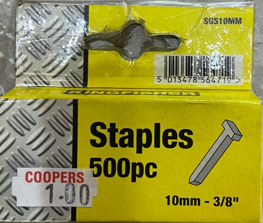 STAPLES 500pc 100mm- 3/8”