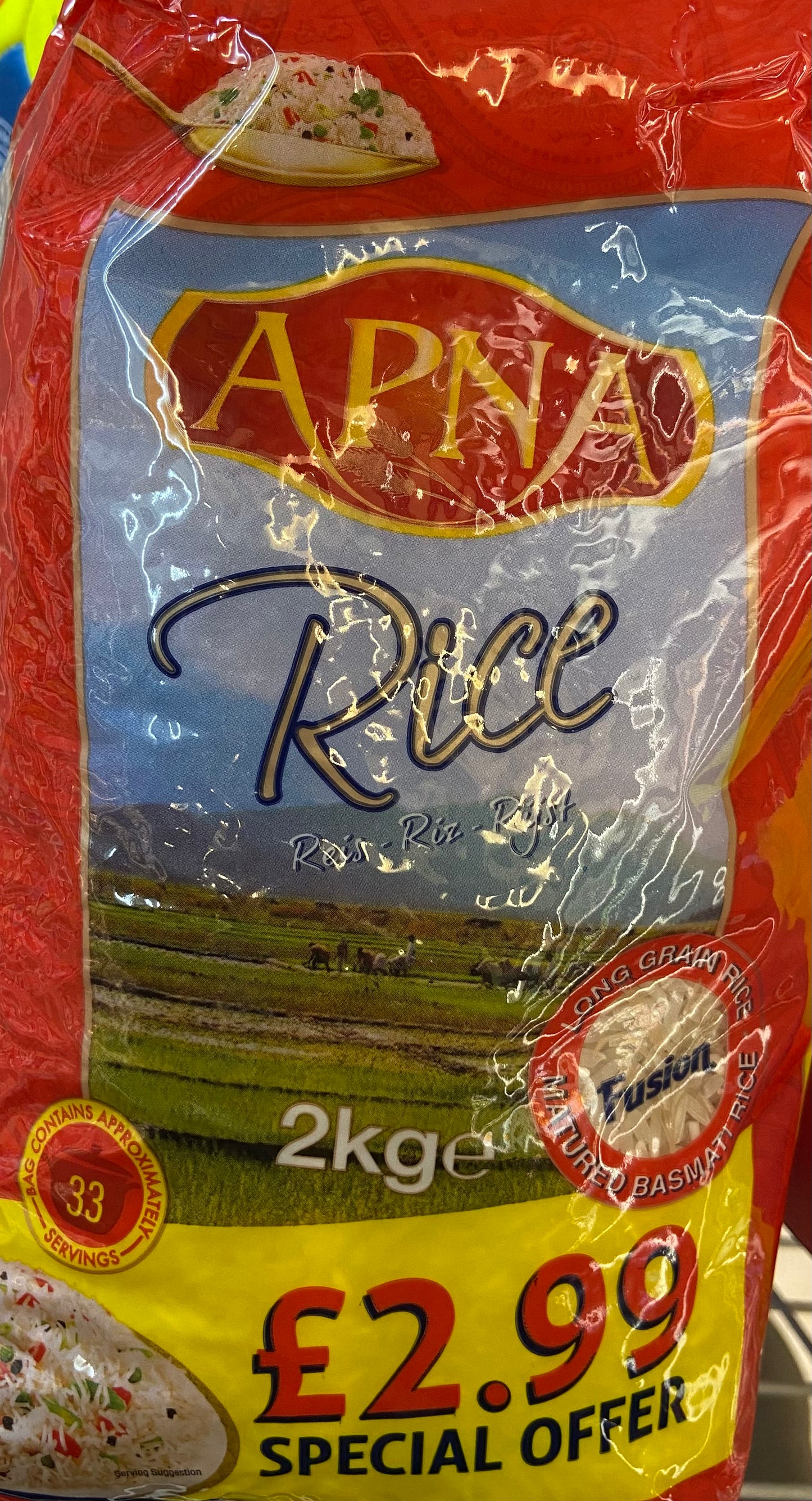 APNA Long Grain Basmati RICE 2kg