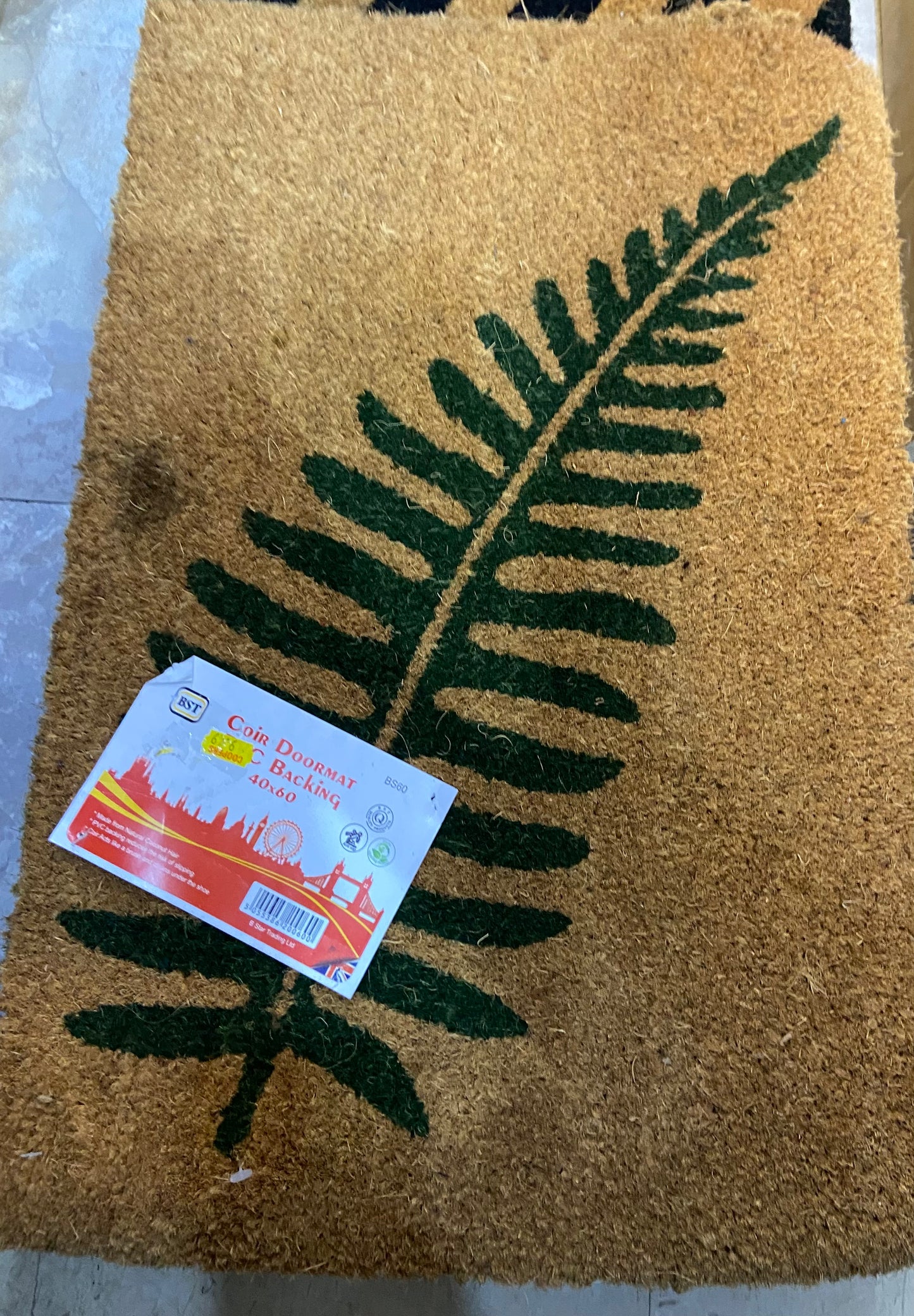 COIR DOORMAT PVC BACKING 40x60