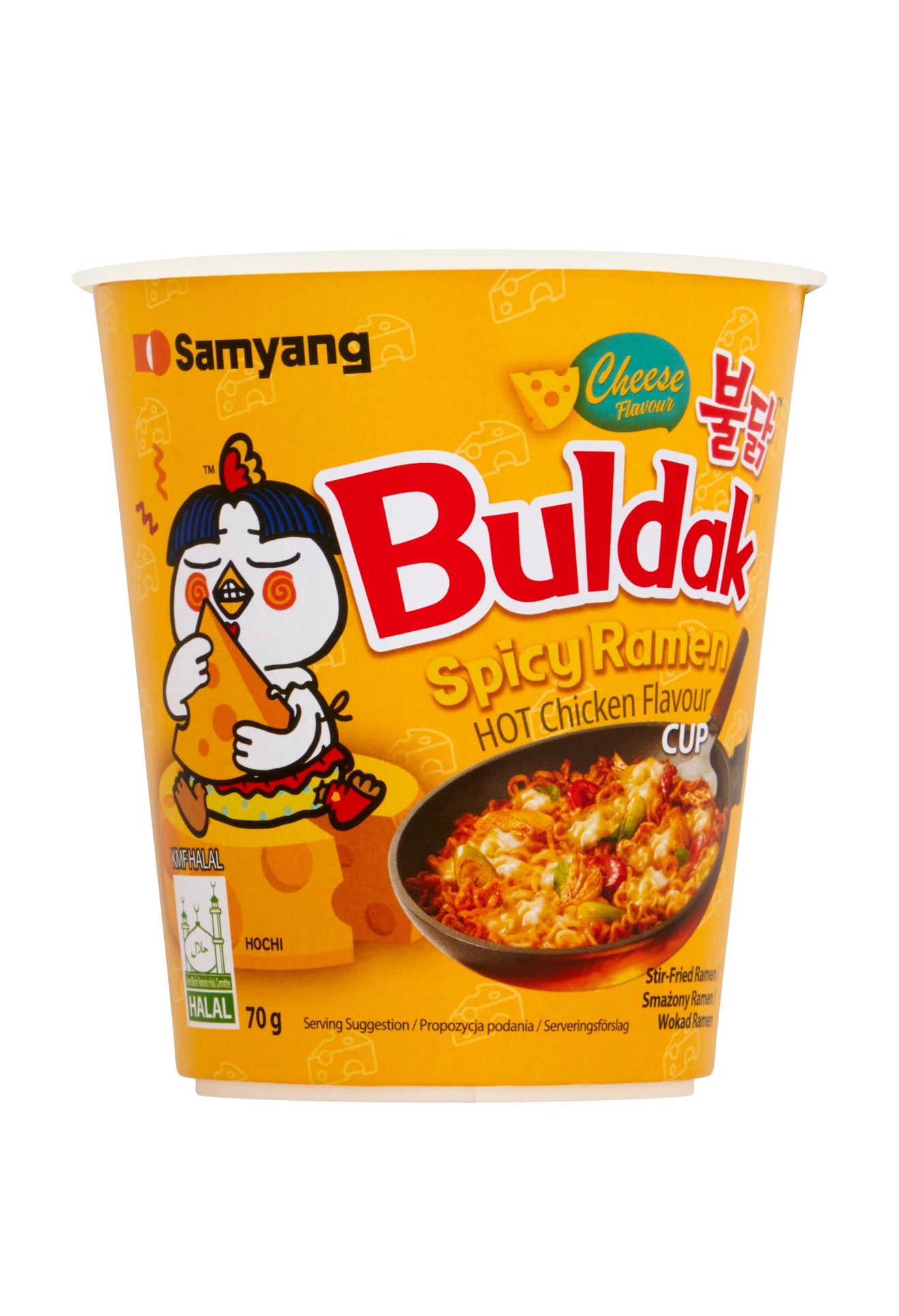 SAMYANG CHEESE BULDAK SPICY RAMEN HOT CHICKEN FLAVOUR CUP 70g