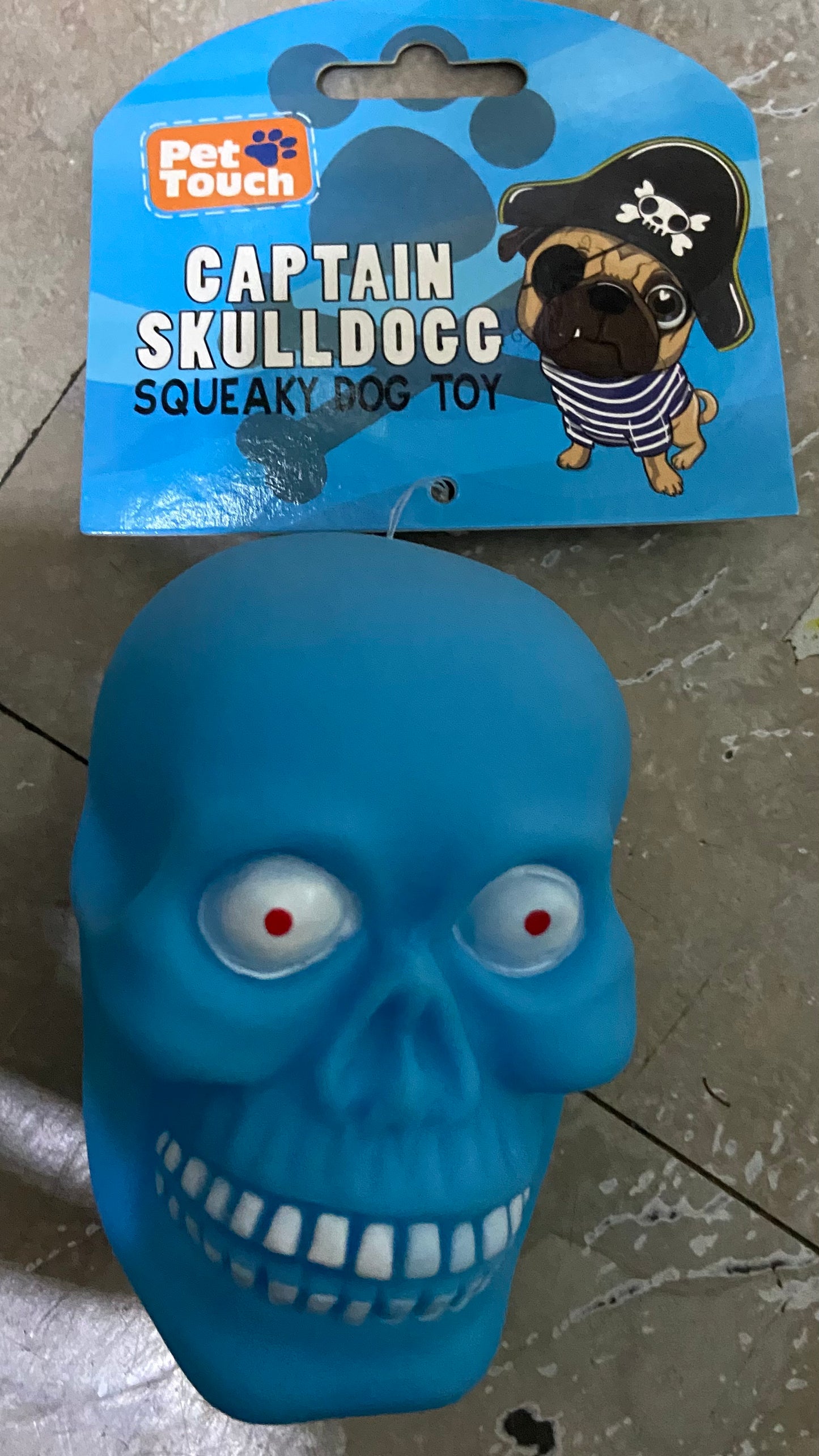 PET TOUCH CAPTAIN SKULLDOCC SQUEAKY DOG TOY