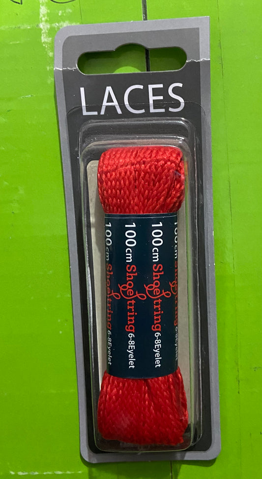 SHOE STRING LACES 100cm RED