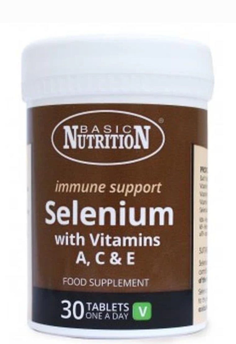 Soutien Immunitaire Nutrition de Base Sélénium avec Vitamines 30 Comprimés