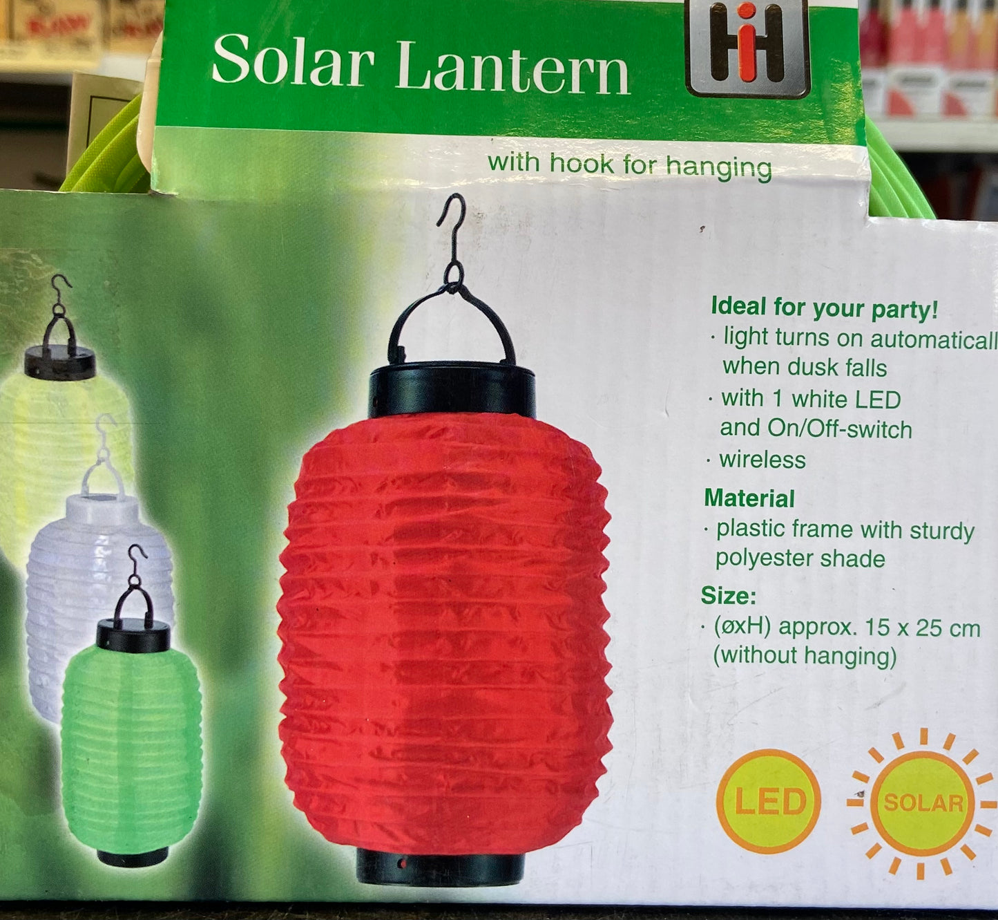 LANTERNE SOLAIRE AVEC CROCHET DE SUSPENSION