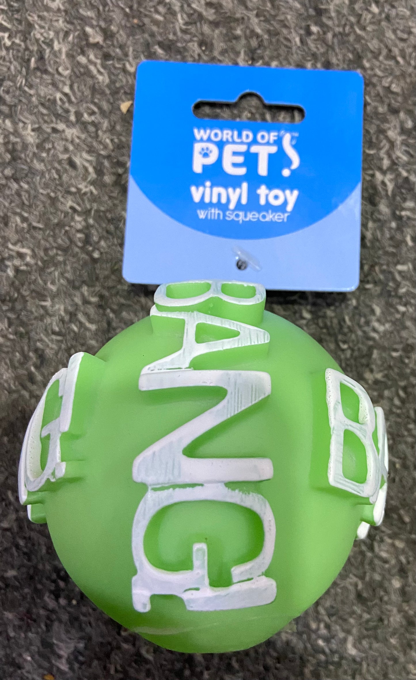 WORLD OF PETS SQUEAKY VINYL DOG BALL