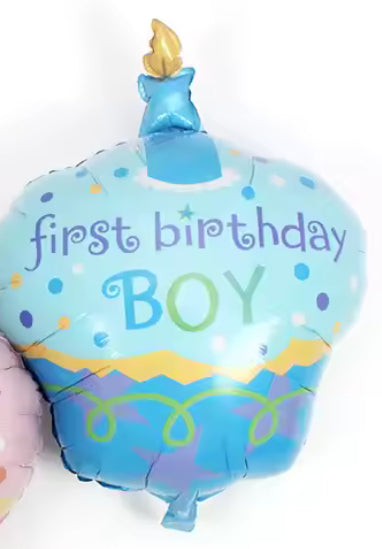 FIRST BIRTHDAY BOY HELIUM FOIL BALLOON