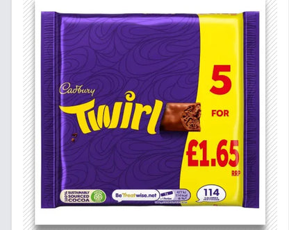 Cadbury Twirl 5 x 21,5g (107 g)