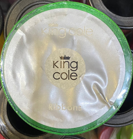 RUBAN DE SATIN KING COLE DOUBLE FACE 10mm-5M Émeraude