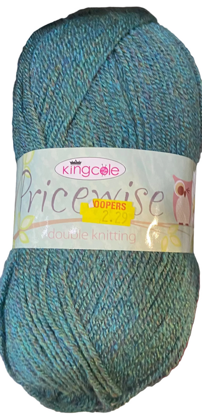 KING COLE PRICEWISE TEAL WOOL 100g