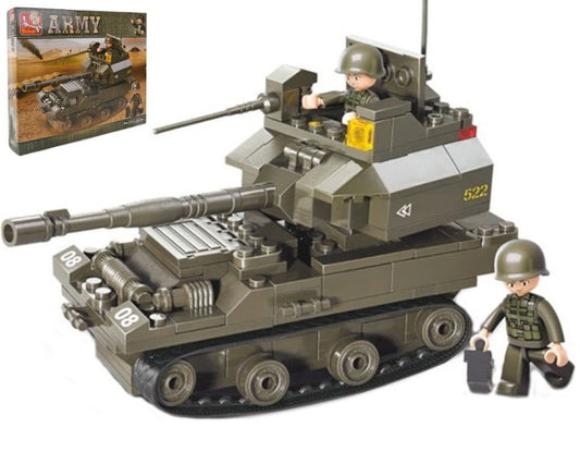 Army Battle Tank Military Vehicle Bricks Blocks Toy Sluban M38-B0282