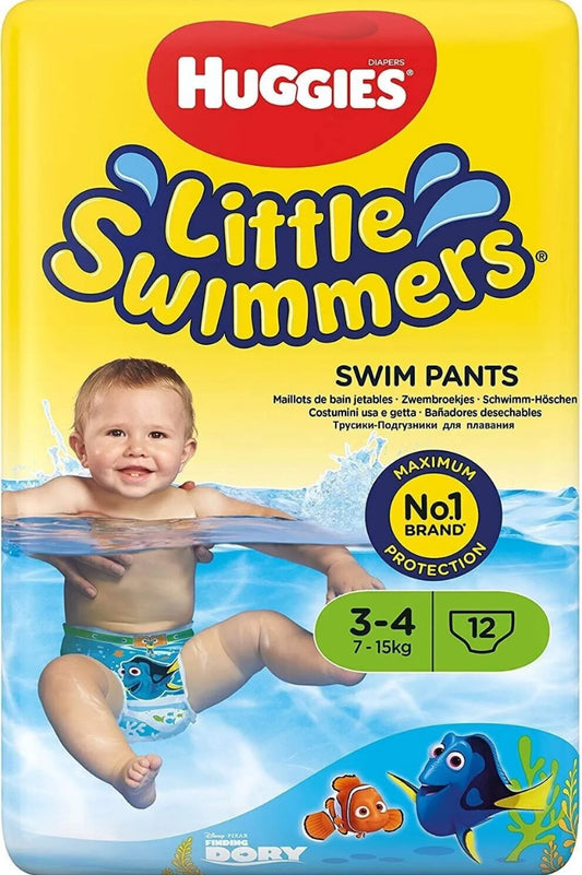 Huggies Little Swimmers unisexe Taille 3-4 Bébé 7-15 kg - 12 couches