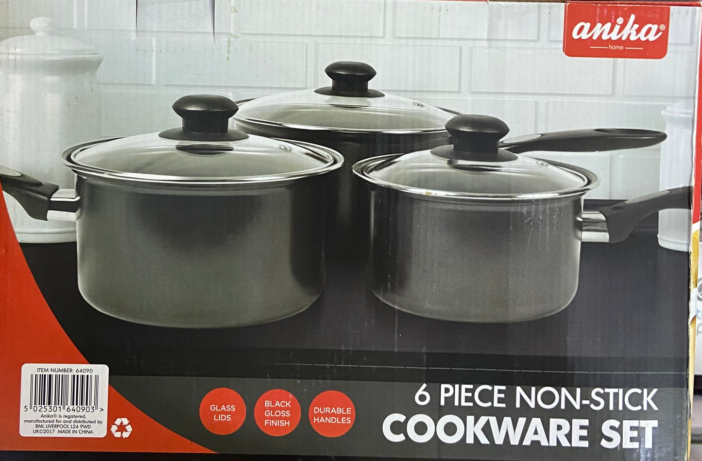 Batterie de cuisine antiadhésive ANIKA 6 pièces