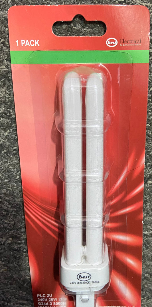 PLC 2U 240V 26W 2PIN WARM WHITE