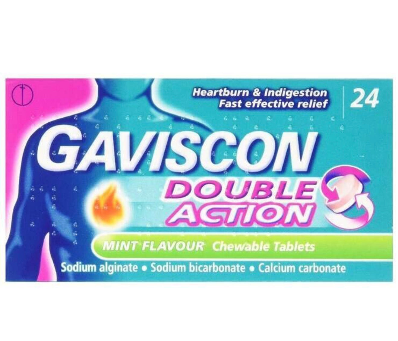 GAVISCON DOUBLE ACTION TABLETS MINT 24