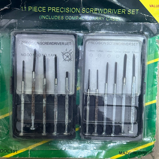 JEU DE 11 TOURNEVIS DE PRÉCISION