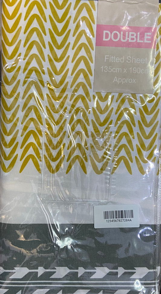 DOUBLE FITTED BEDSHEET 135x190cm