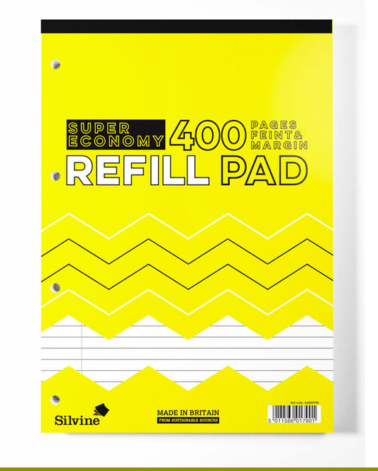 Silvine super economy 400 pages refill pad