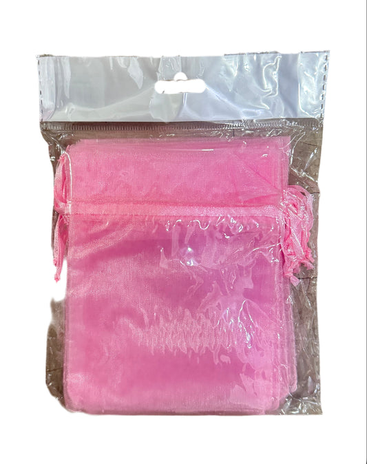 POCHETTE EN ORGANZA ROSE 4x5” 10 pièces