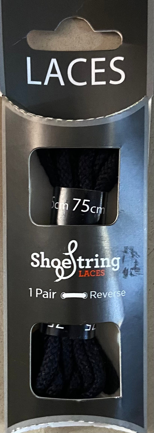 SHOE STRING 75cm BLACK CORD
