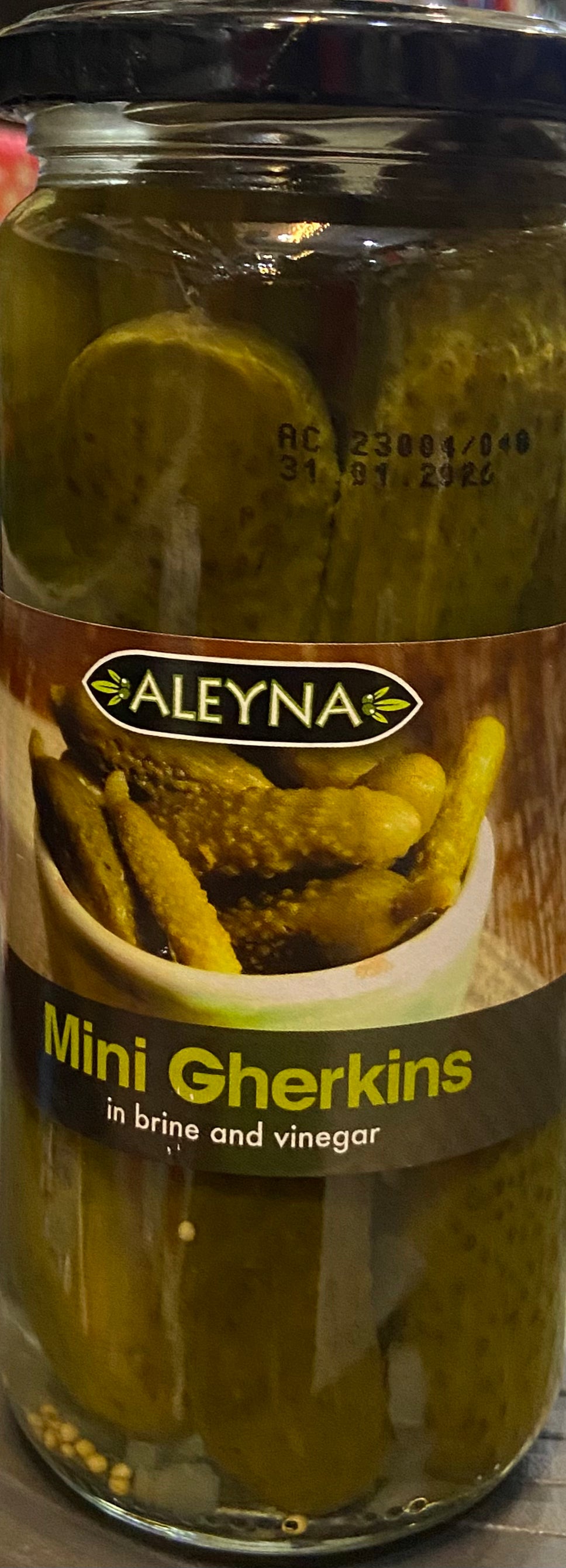 ALEYNA MINI-CORNICHONS EN SAUMURE ET VINAIGRE 500g