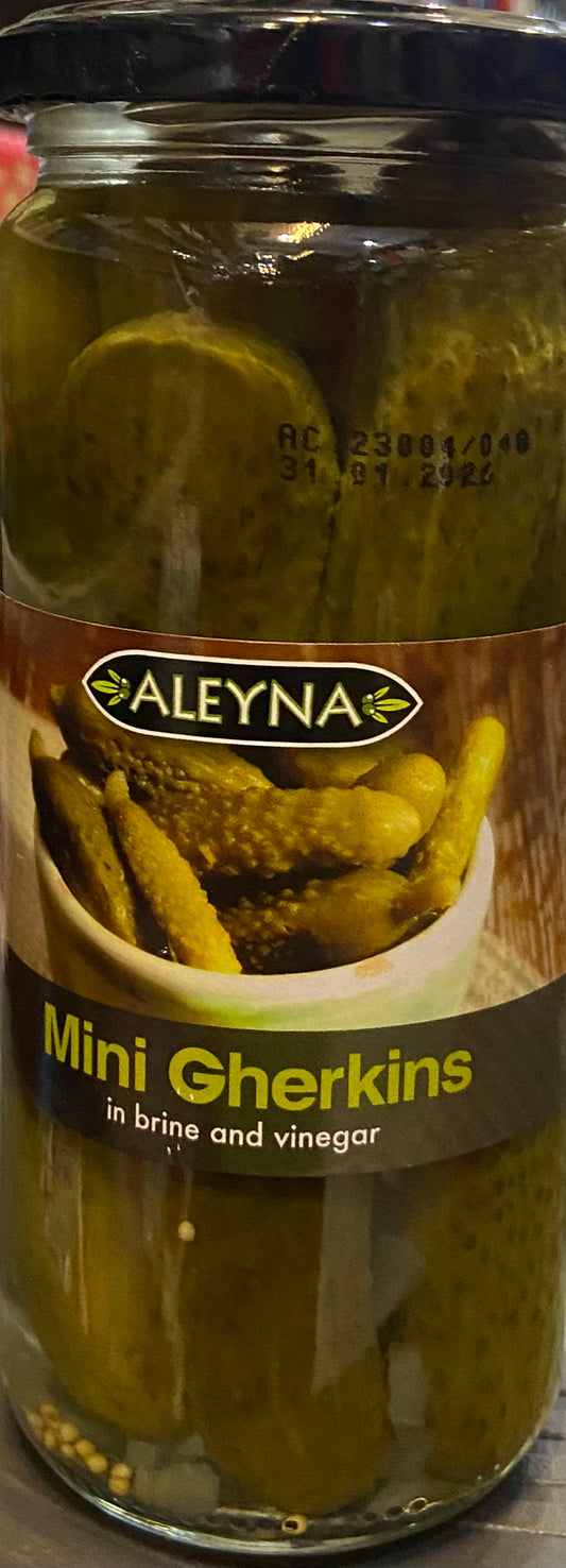 ALEYNA MINI-CORNICHONS EN SAUMURE ET VINAIGRE 500g