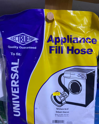 ELECTRUEPART APPLIANCE FILL HOSE UNIVERSAL INLET HOSE 3m